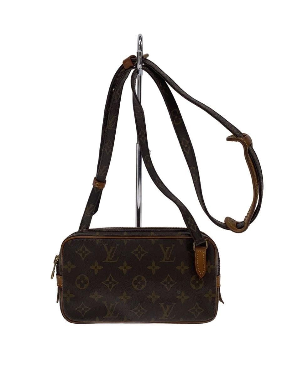 LOUIS VUITTON Pochette Marly Bandouliere_Monogram Canvas PVC BRW