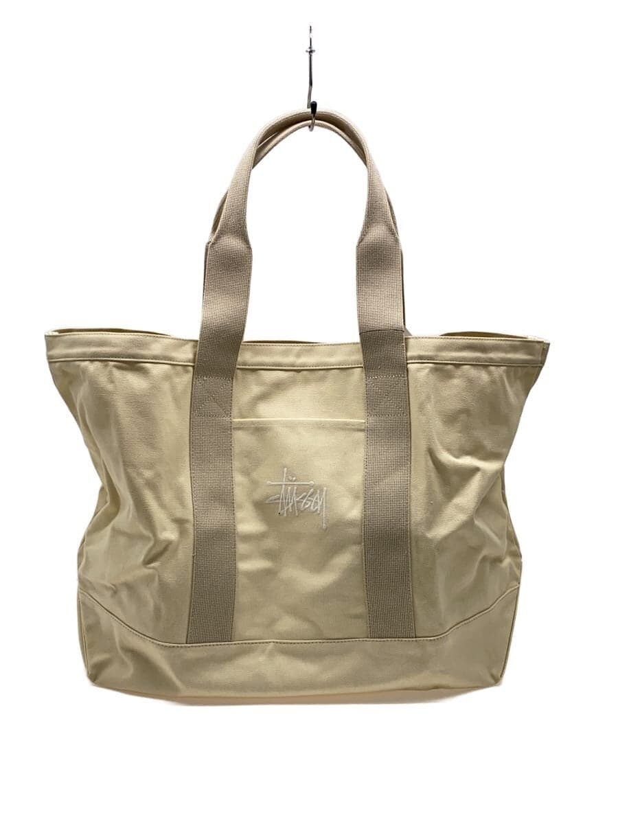 STUSSY Tote Bag Canvas BEG Solid 134253