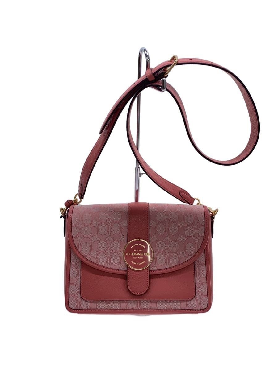 COACH Shoulder Bag Leather PNK c8307