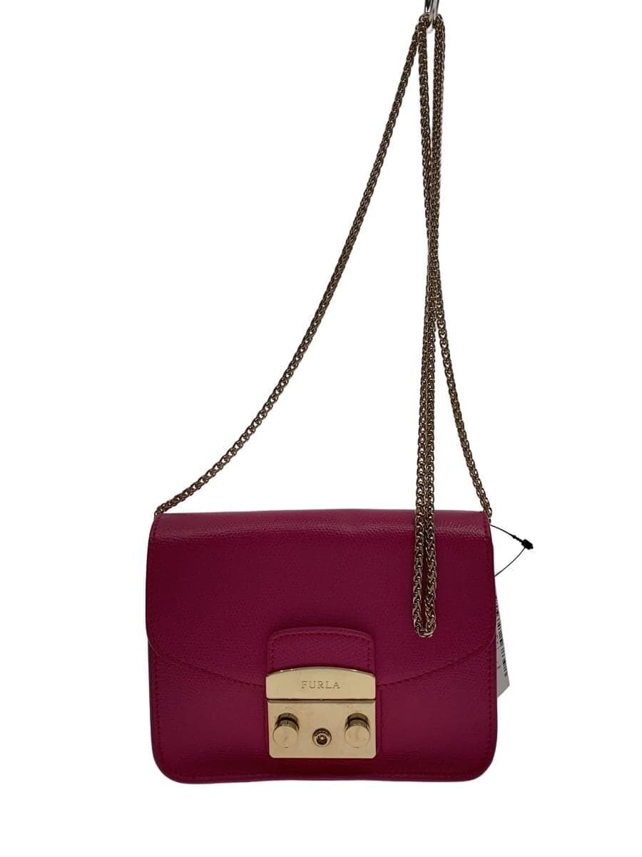 FURLA Shoulder Bag Leather PNK Solid