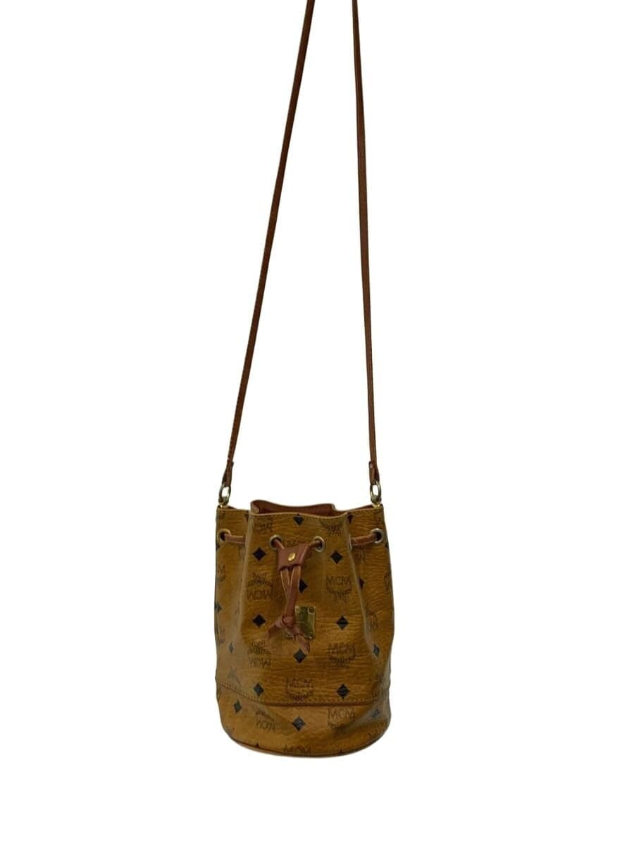 MCM Shoulder Bag Leather BRW All Over Pattern