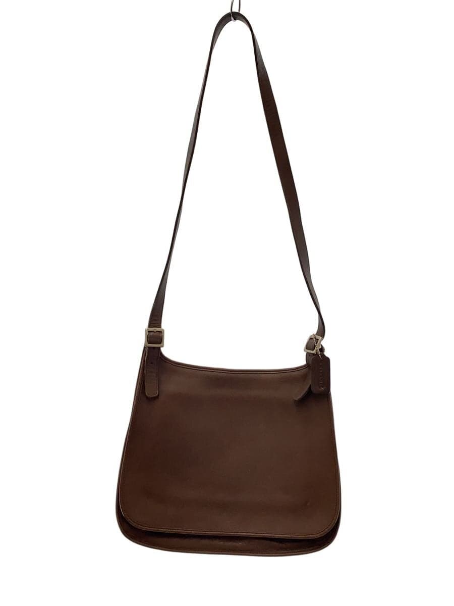 COACH Shoulder Bag Leather BRW Solid 9134