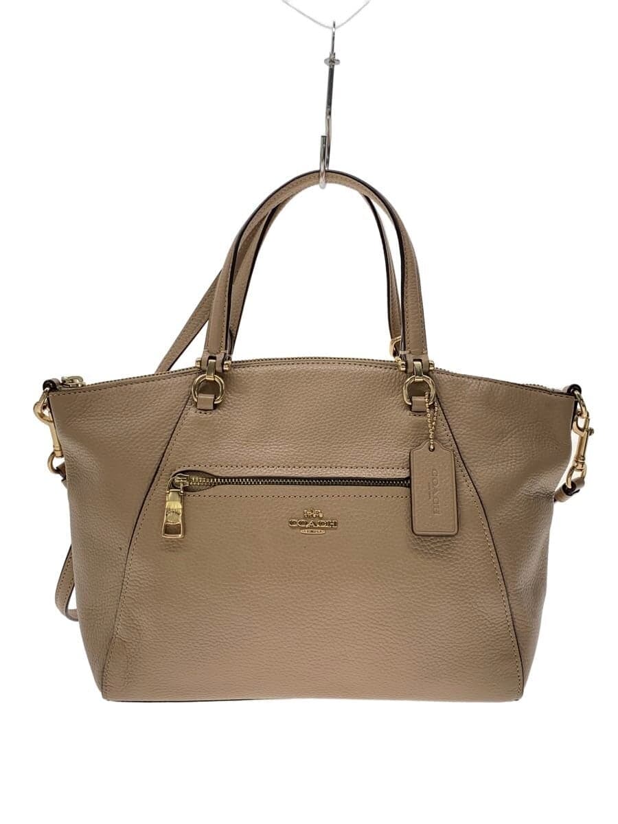 COACH handbag leather BEG 79997