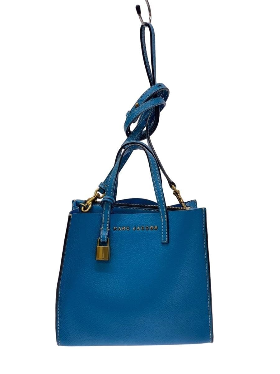 MARC JACOBS shoulder bag leather blue plain