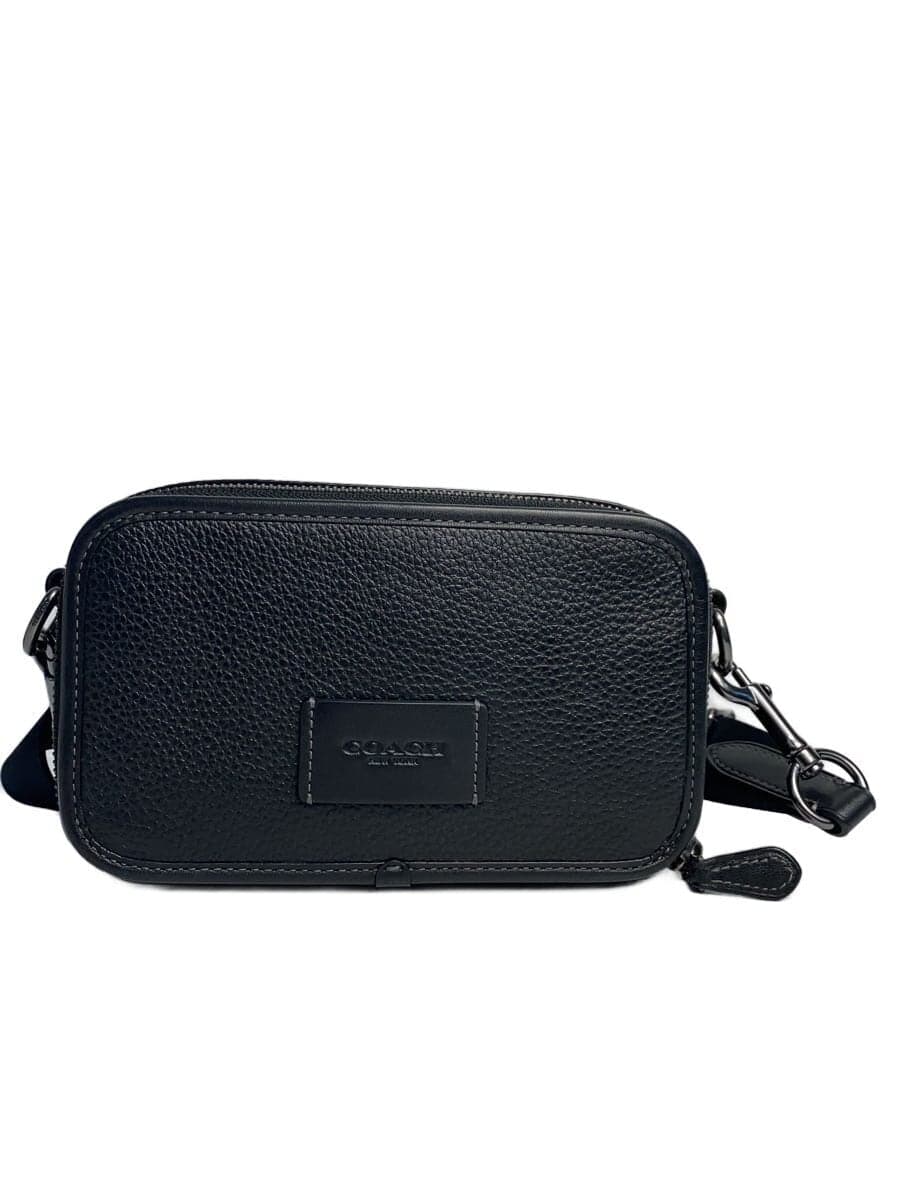 COACH Shoulder Bag Leather BLK Solid CM113