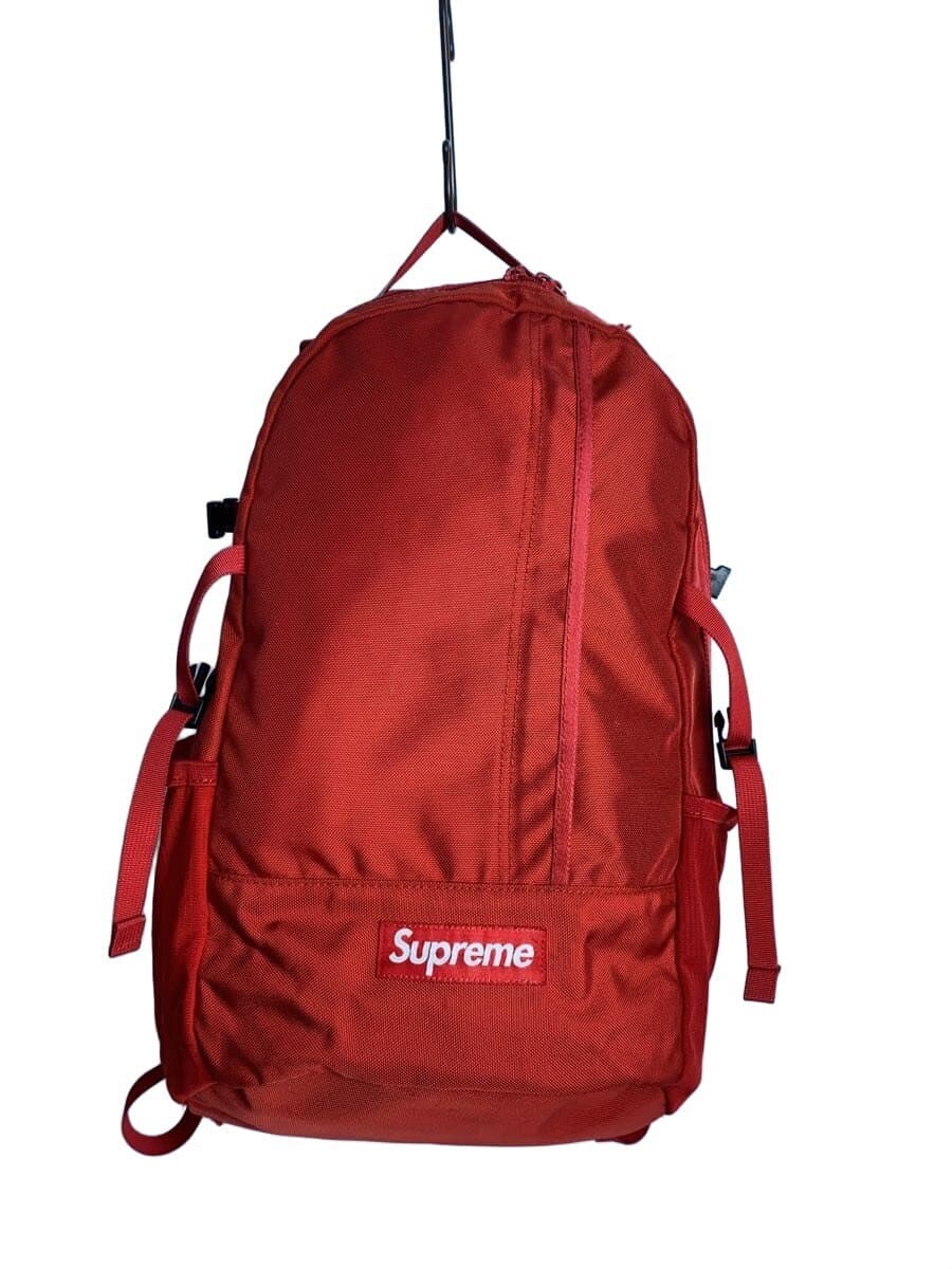Supreme backpack Nylon RED Solid color