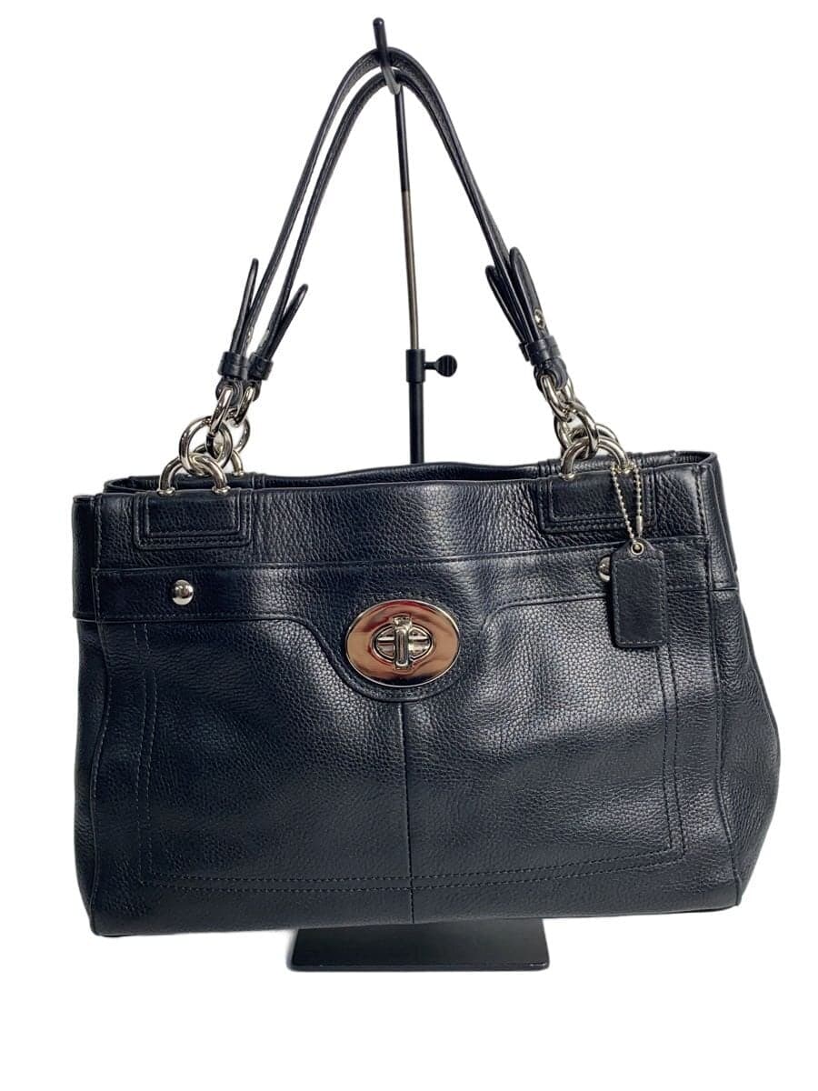 COACH Handbag Leather BLK Solid E1169-F16531