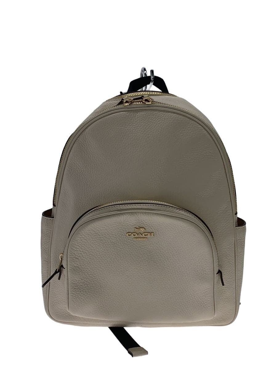 COACH Backpack Leather WHT Solid 5666 Coat Backpack