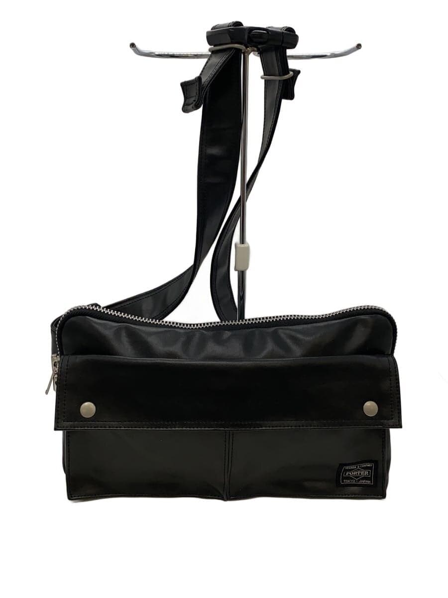 PORTER Shoulder Bag Leather BLK Solid 707-19116