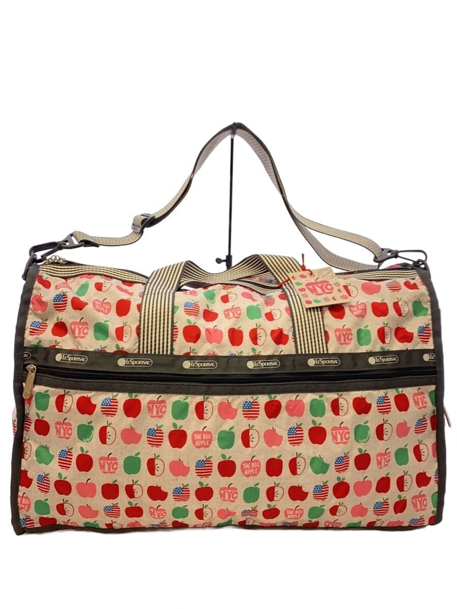 LESPORTSAC Boston Bag Nylon WHT All Over Pattern