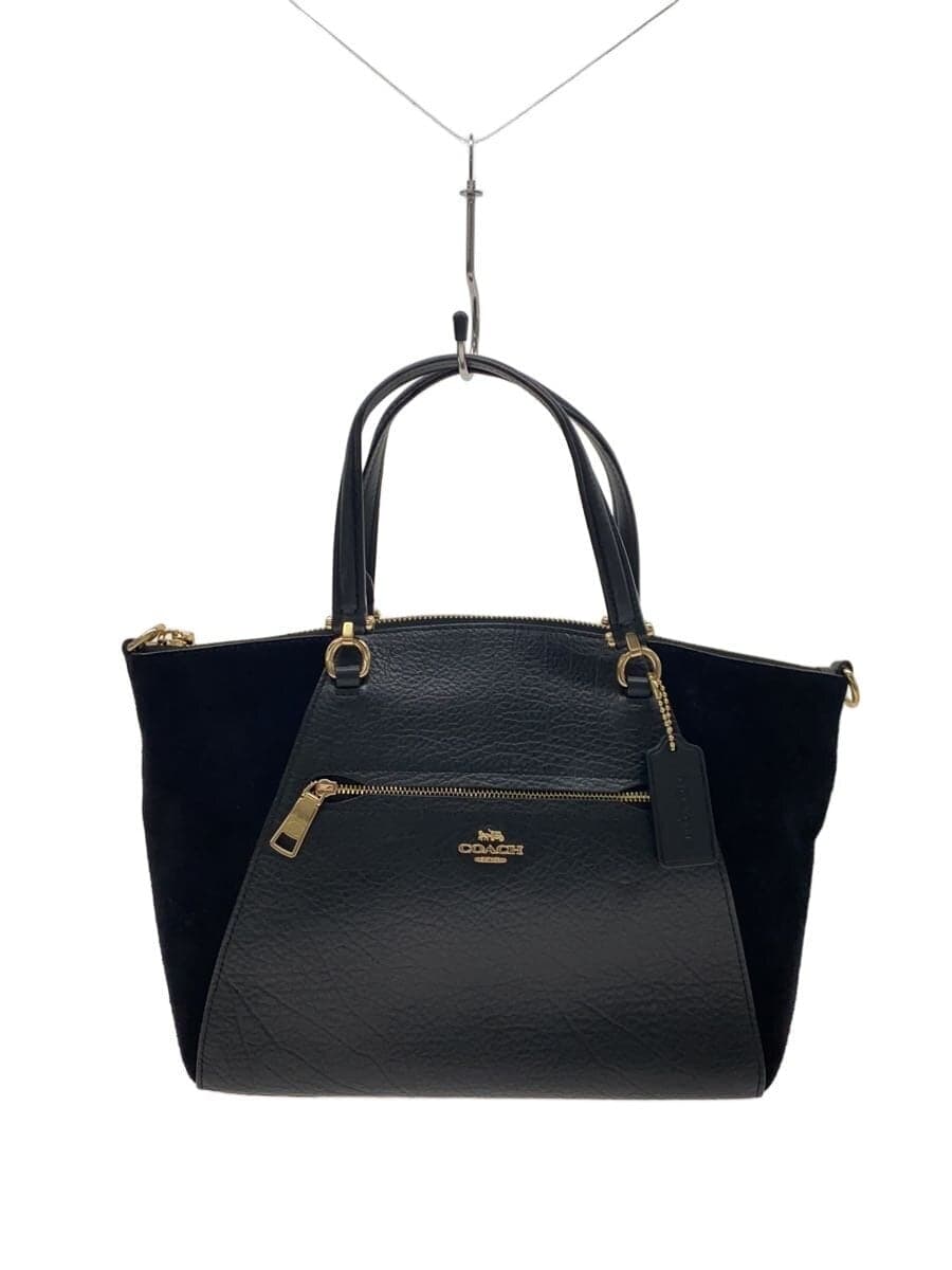 COACH Prairie Satchel 2-Way Handbag Leather BLK F79999