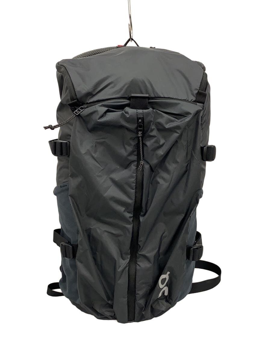On backpack nylon black plain