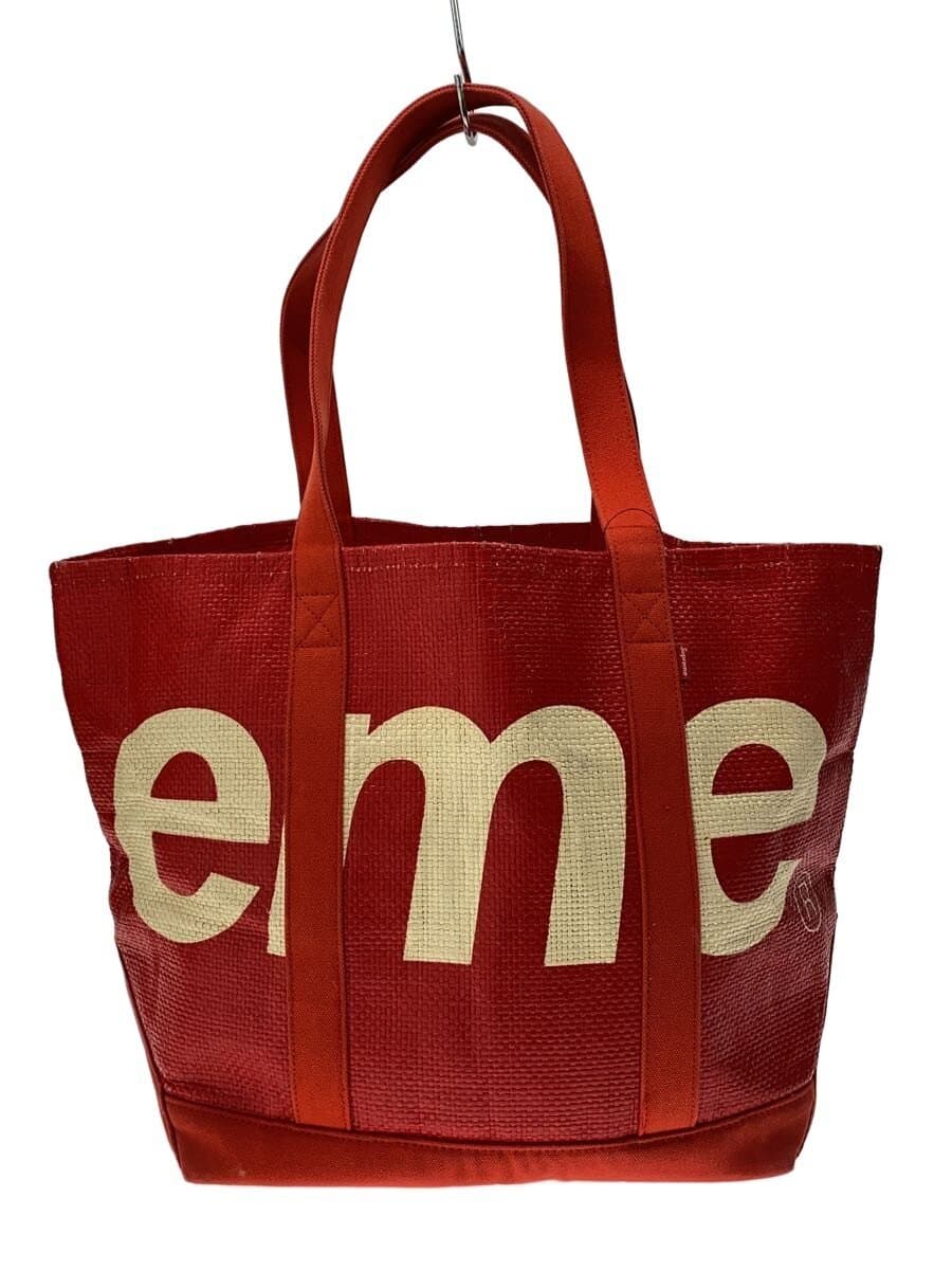 Supreme Bag RED Solid Raffia Tote