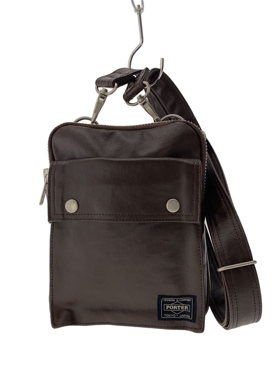 PORTER Shoulder Bag Leather BRW Solid