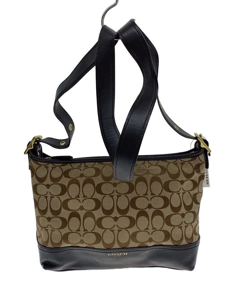 COACH East West Shoulder Bag_Legacy _Signature_Beige Canvas BEG All Over Pattern