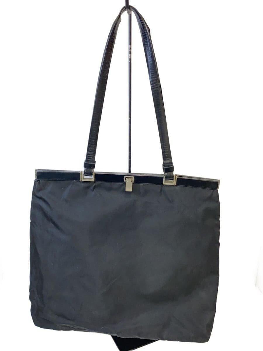 PRADA Shoulder Bag Nylon BLK Signs of Use Large