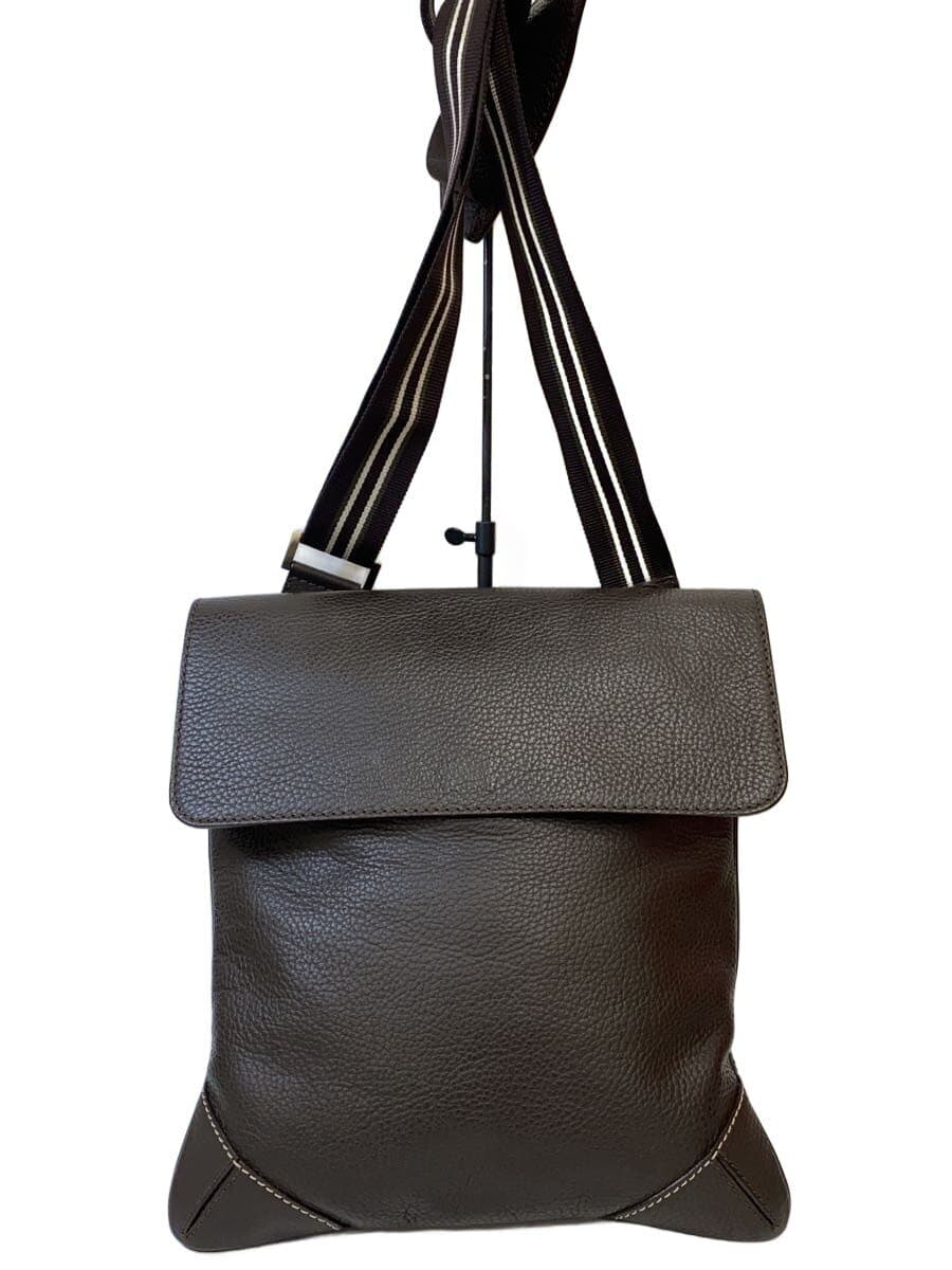 dunhill Shoulder Bag Leather BRW Solid