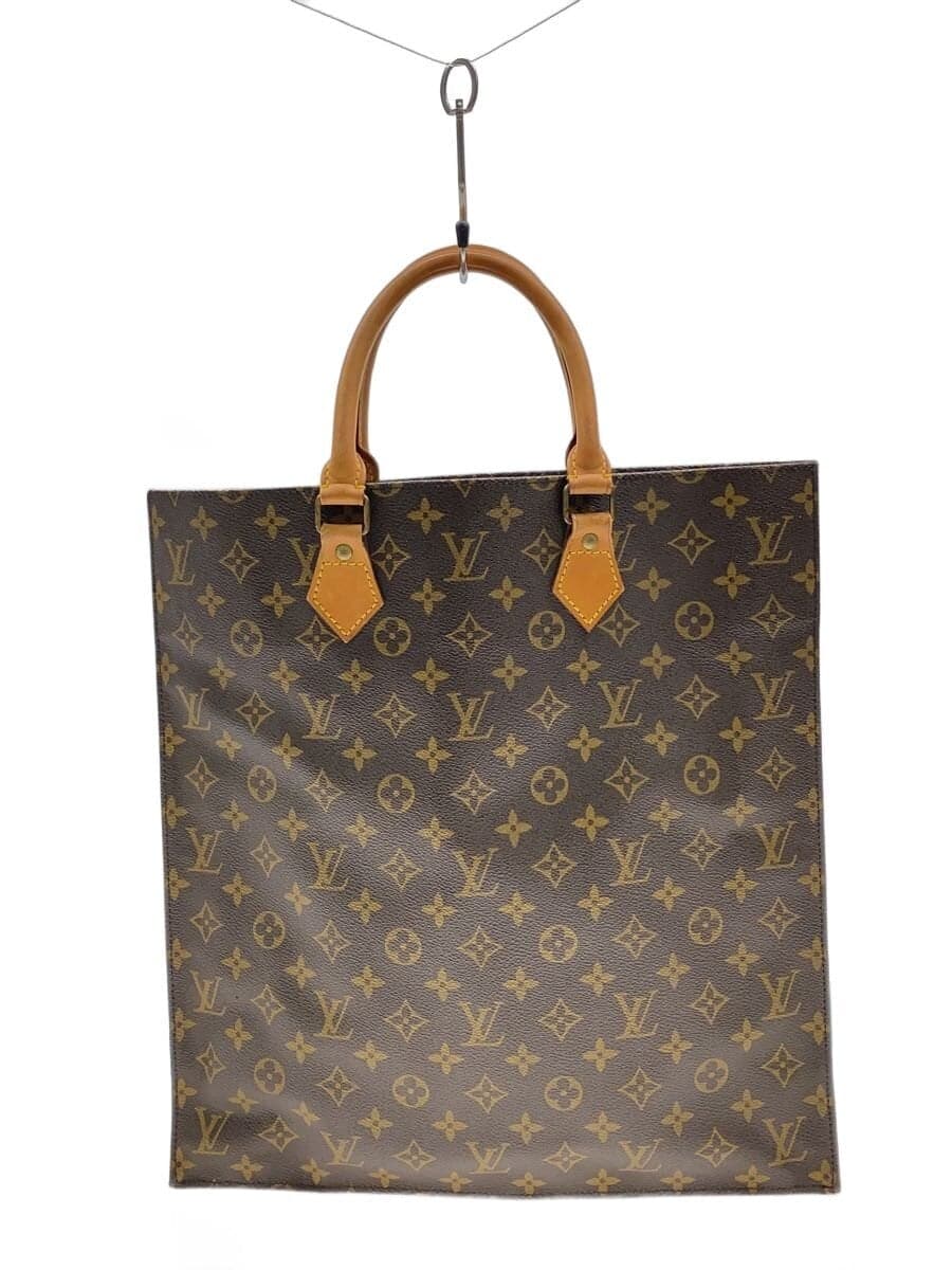 LOUIS VUITTON 1) Sac Plat Monogram Canvas PVC BRW M51140