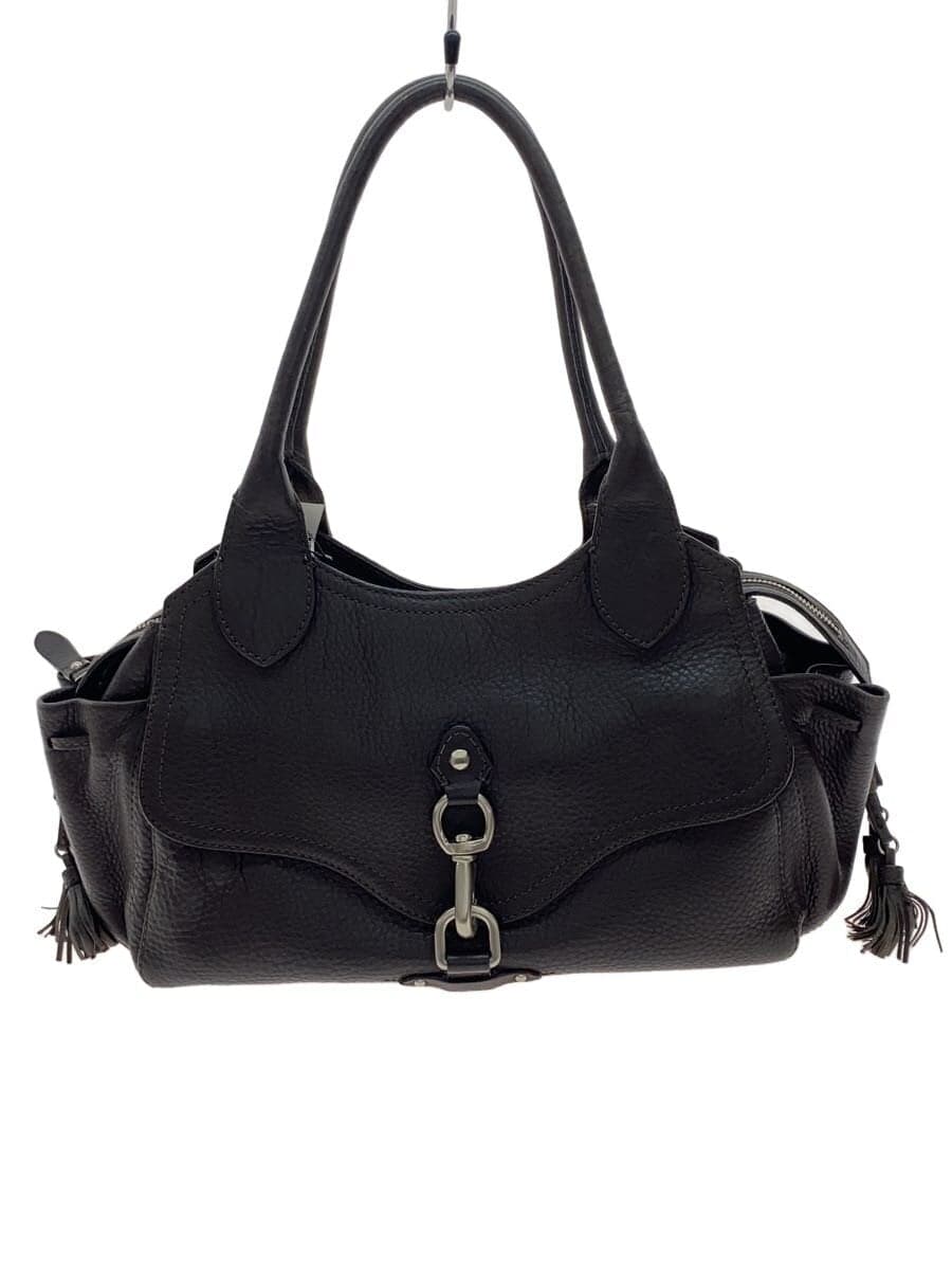 COLE HAAN pebbled leather handbag leather brown