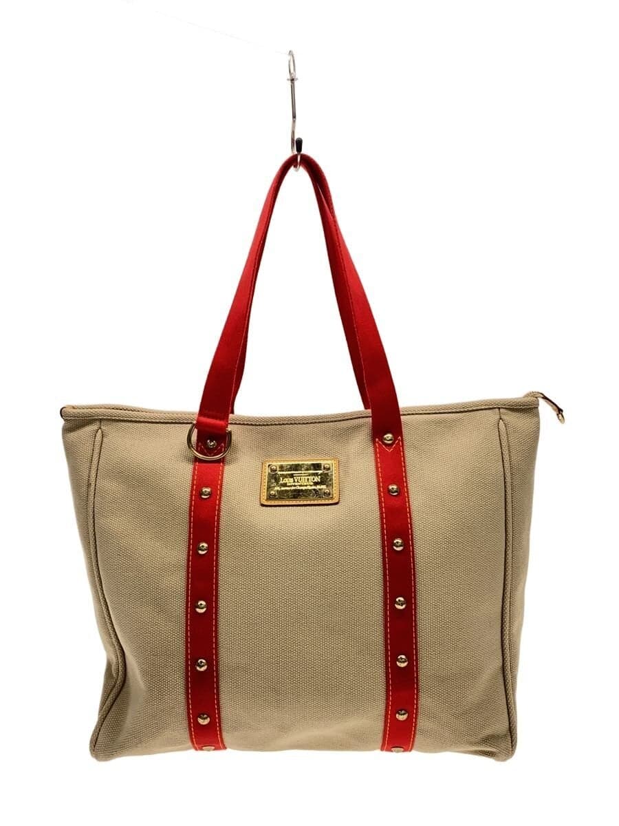LOUIS VUITTON Cabas MM_ Antigua Canvas RED M40035