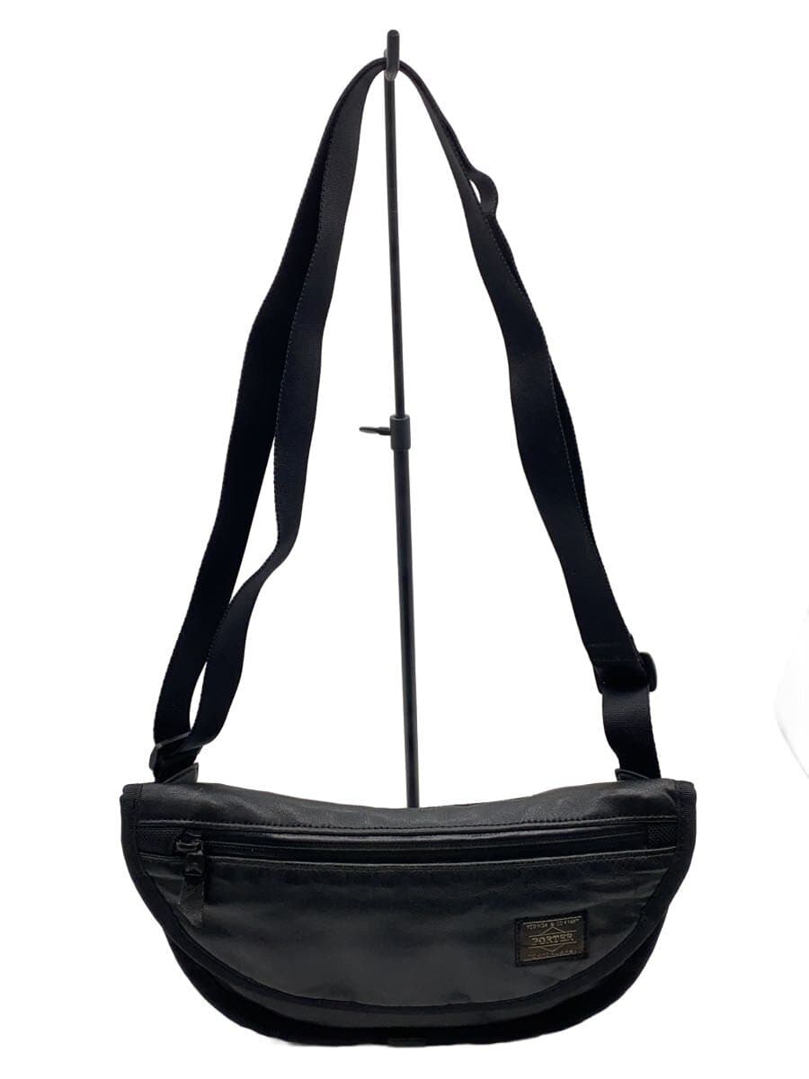 PORTER Shoulder Bag Leather BLK Solid