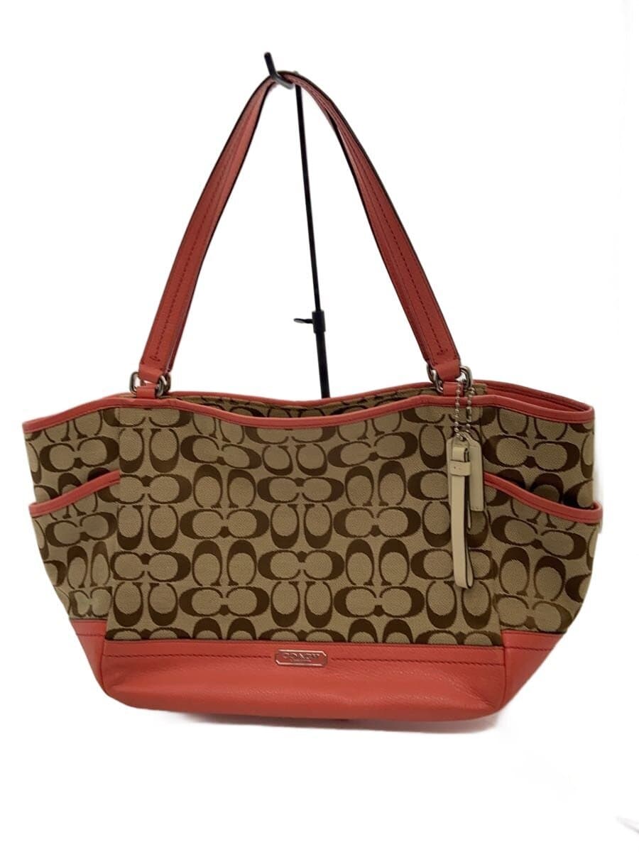 COACH Tote Bag_Signature Canvas BRW All Over Pattern