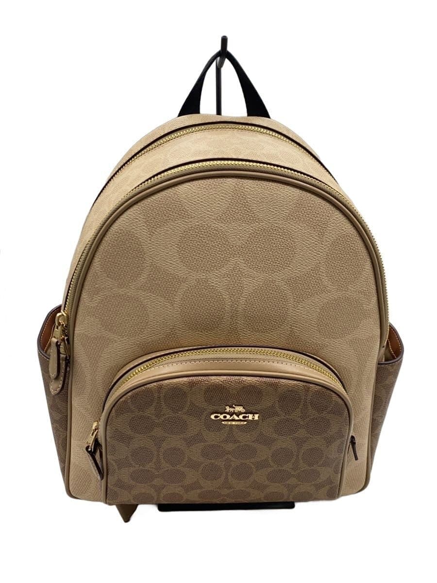 COACH Backpack -- BEG All-over print CZ771