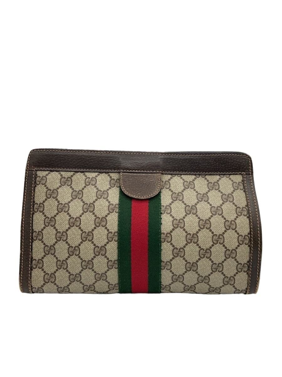 GUCCI Second-Hand Bag Vintage Gucci GG Pattern Sherry Line PVC Like-New