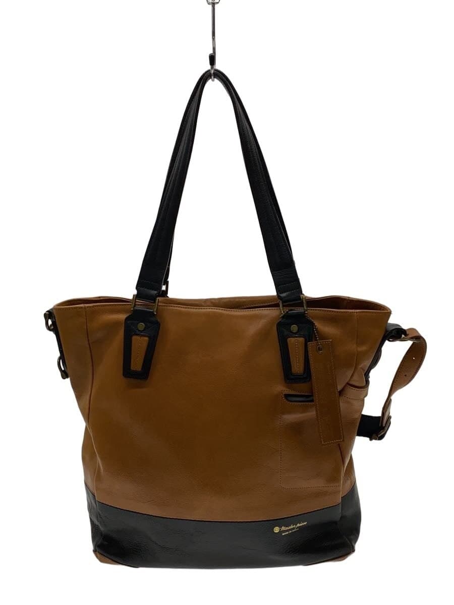 MASTERPIECE Shoulder Bag Leather BRW 2-Way Due to Yellowing