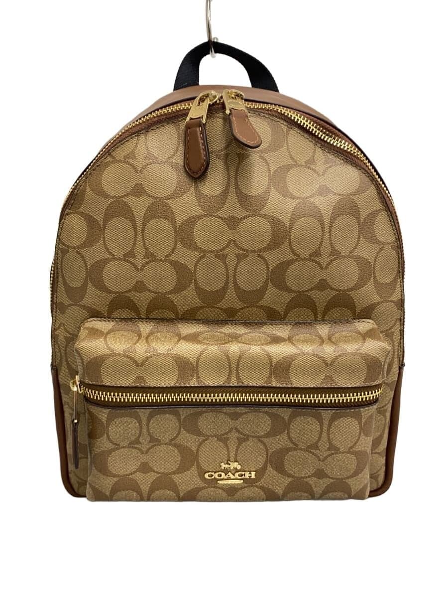 COACH Medium Charlie Backpack_Signature PVC BEG Monogram