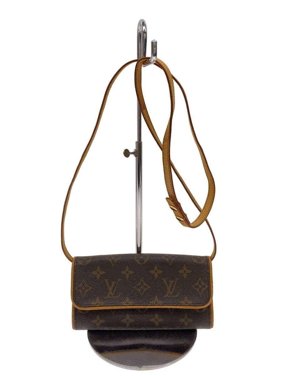 LOUIS VUITTON Pochette Twin PM_Monogram Canvas PVC BRW Brown