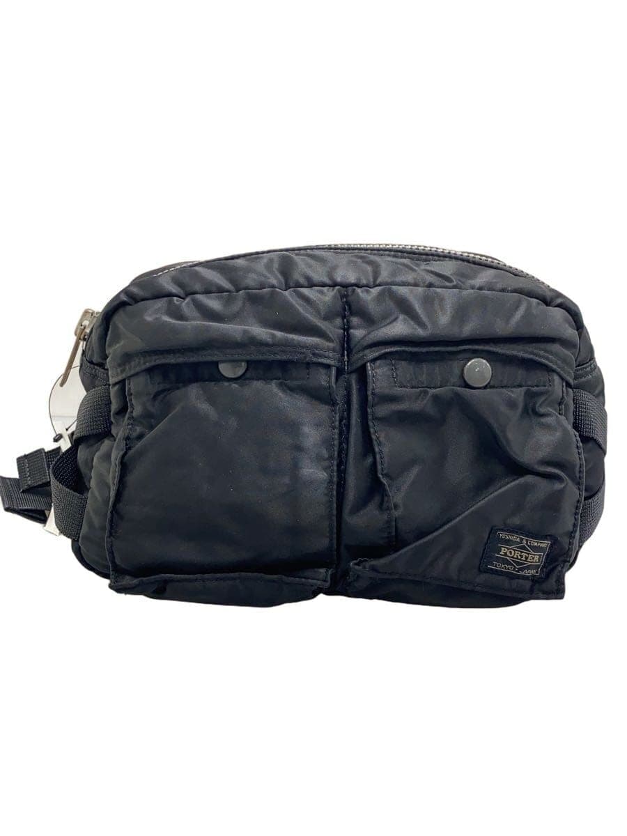 PORTER tanker west bag nylon BLK interior pen stains and damage present chrome