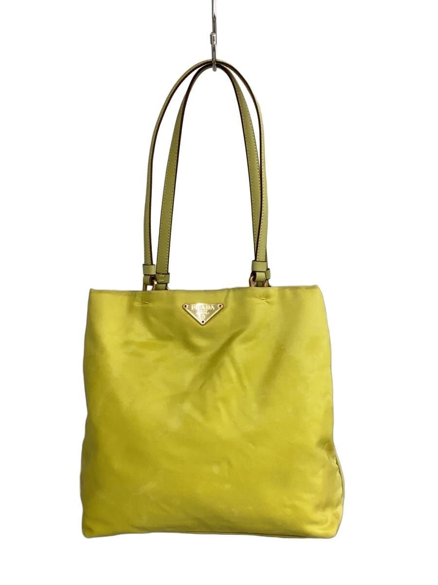 PRADA Shoulder Bag Nylon YLW Solid Color