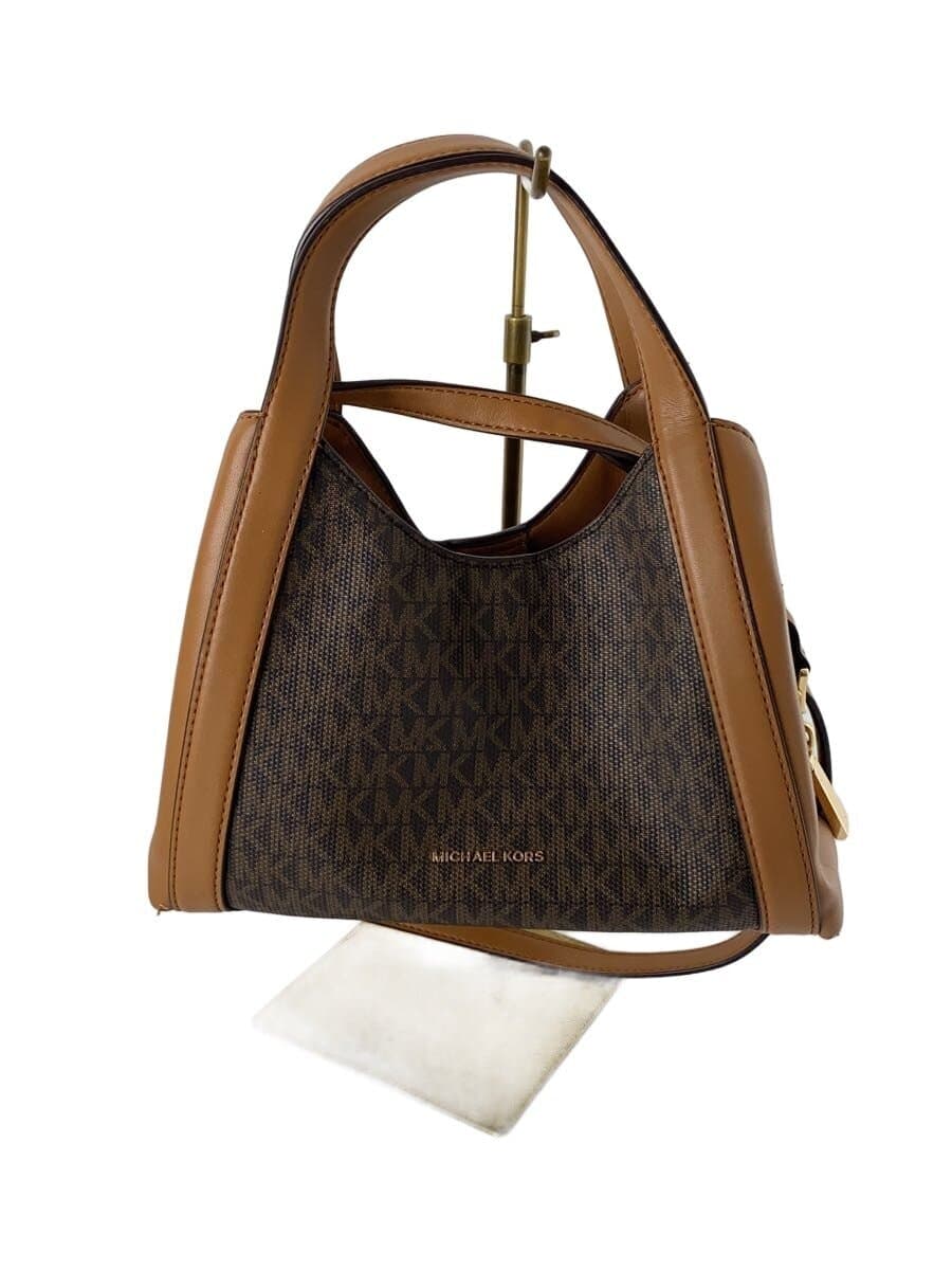 MICHAEL KORS Corner Scratches and Fraying Handbag -- BRW All-over Pattern