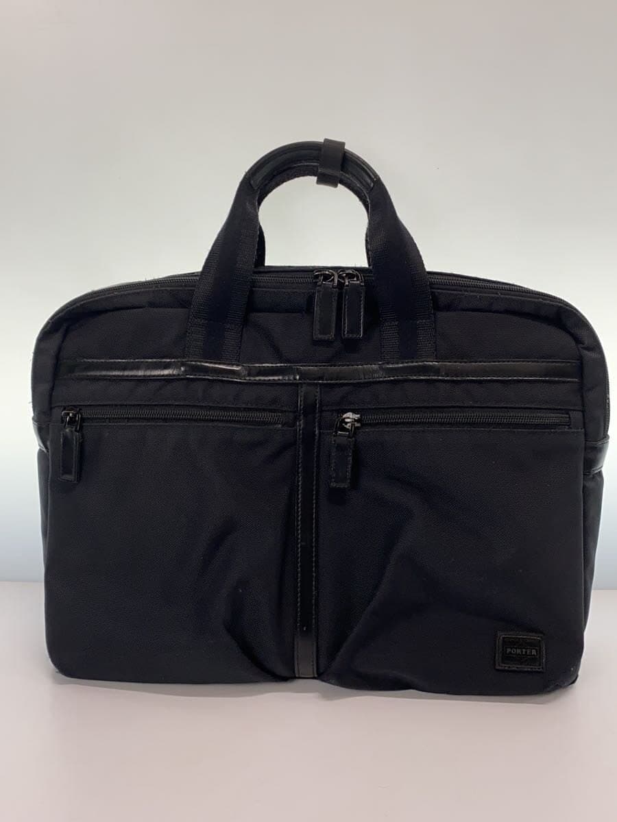 PORTER Briefcase Nylon Black Plain