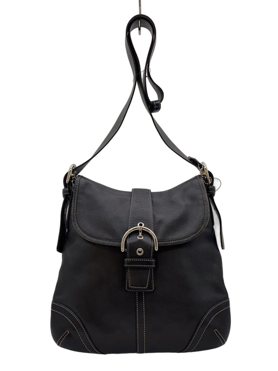 COACH Small Leather Duffle_Soho_Black Leather Black 9480