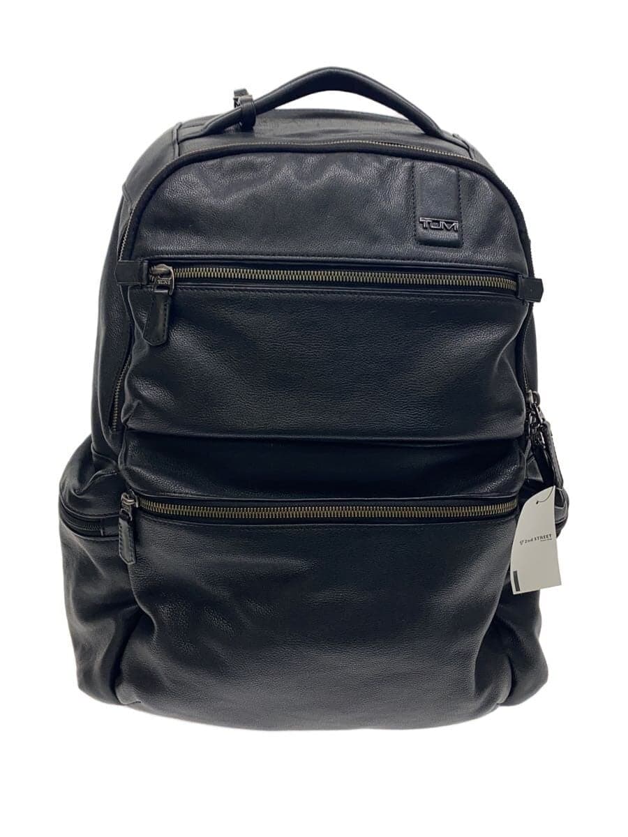 TUMI Backpack Leather Black