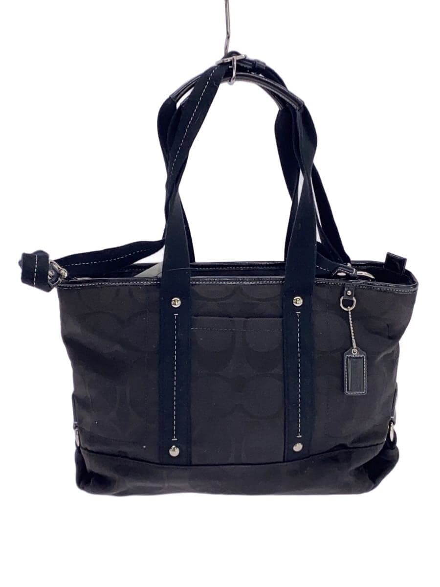 COACH Tote Bag BLK All Over Pattern F18844
