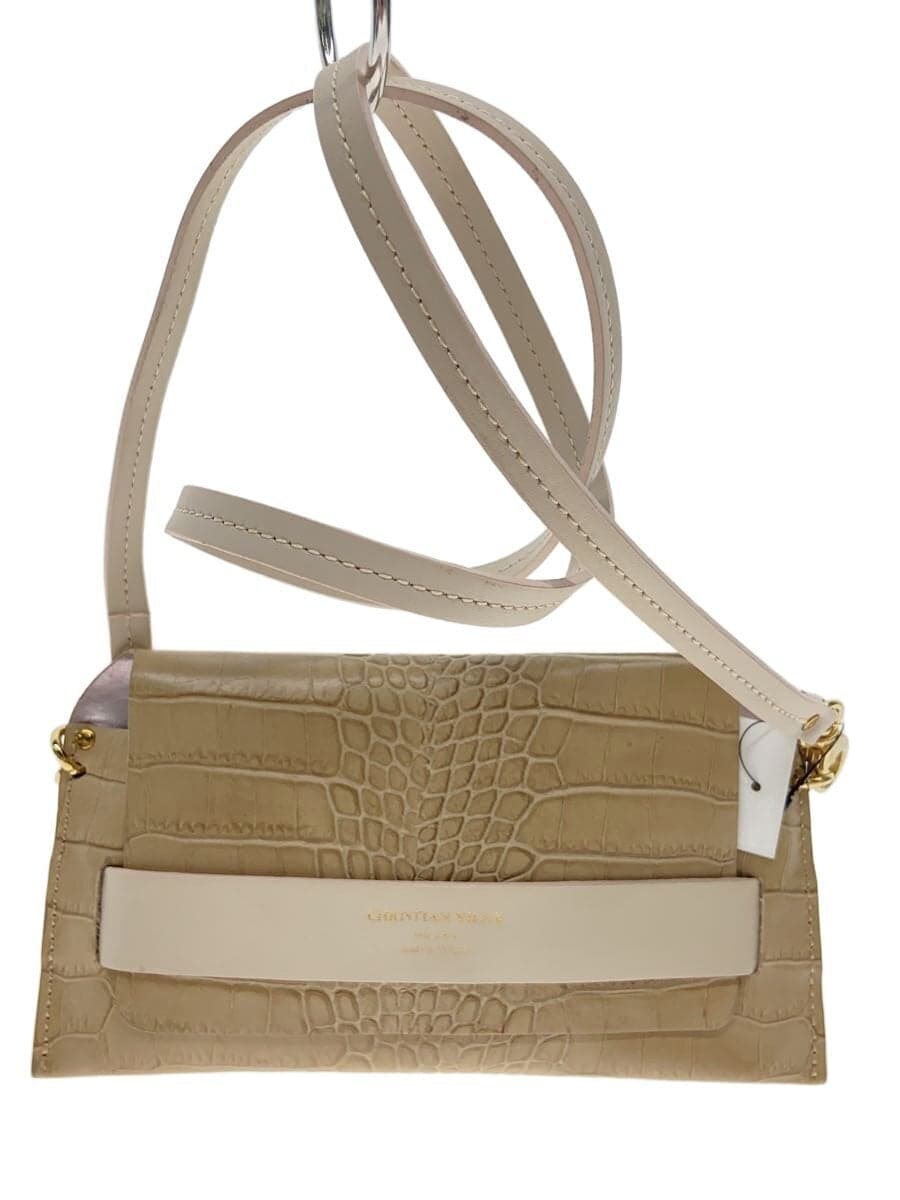 CHRISTIAN VILLA Pouch Leather BEG