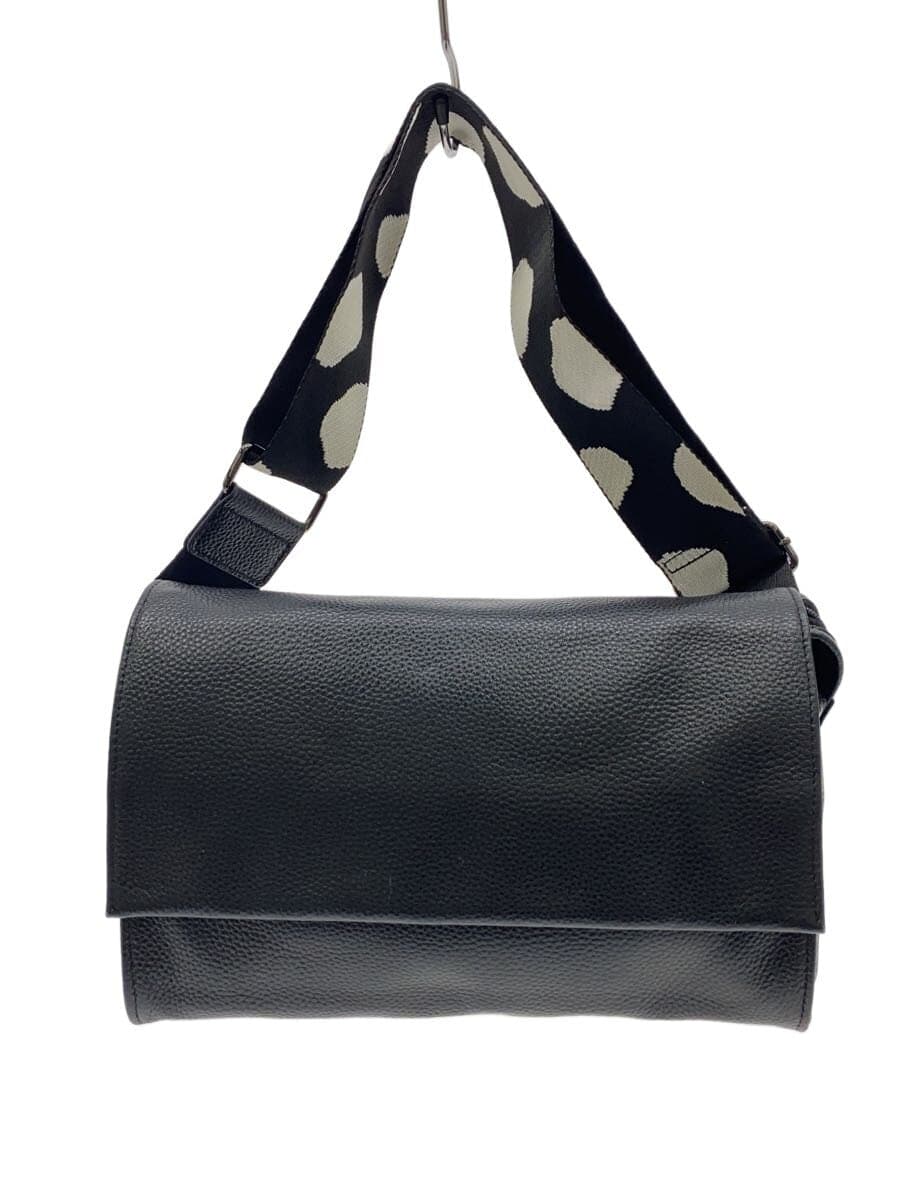 ear PAPILLONNER Shoulder Bag Leather BLK 10921 12a0003