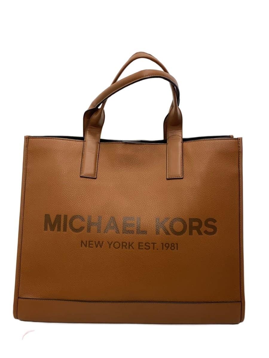 MICHAEL KORS Tote Bag Cowhide Leather BRW 37F2LCOT4L Logo Embossed