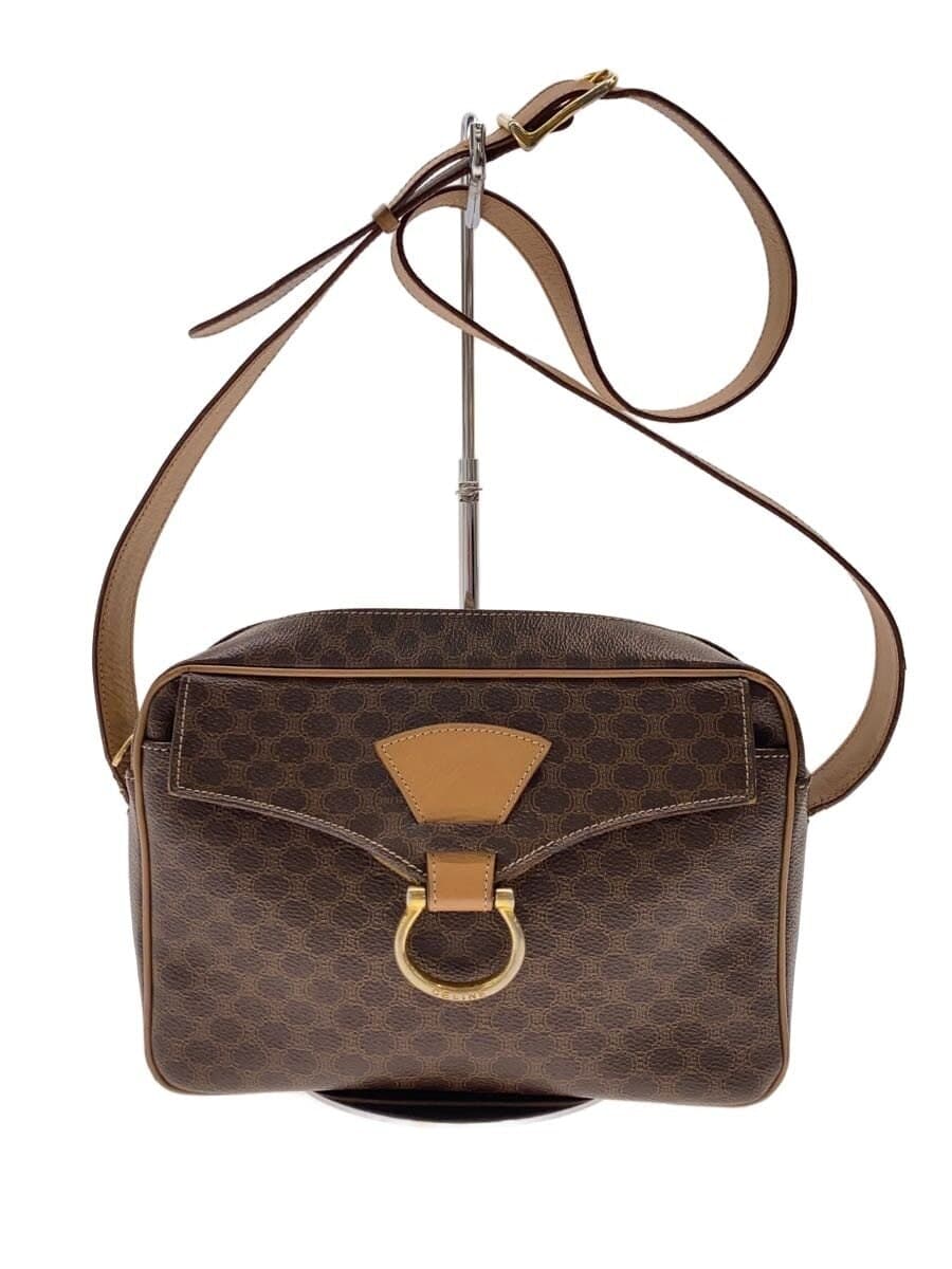 CELINEMacadam pattern Shoulder bag PVC BRW