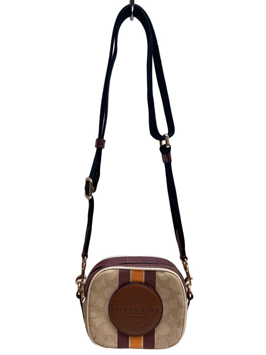 COACH Signature Mini Dempsey Shoulder Bag PVC BEG All Over Pattern 7057