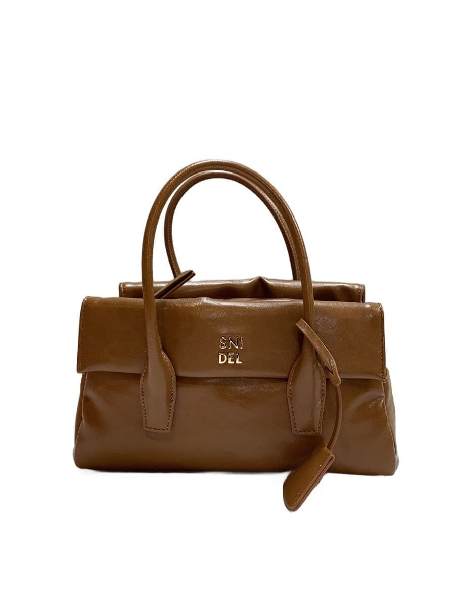 SNIDEL Padlock Charm Boston Leather BRW Solid SWGB255615