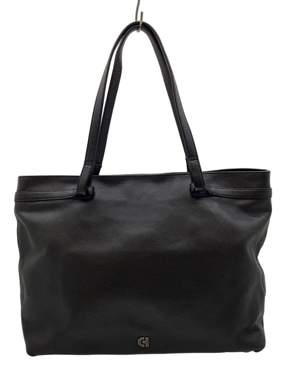 COLE HAAN Tote Bag Leather BLK Solid