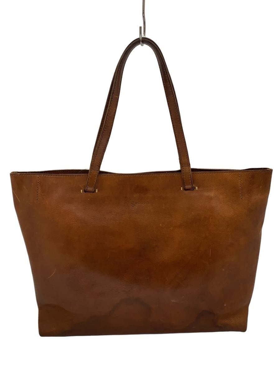 GENTEN Tote Bag Leather BRW Plain
