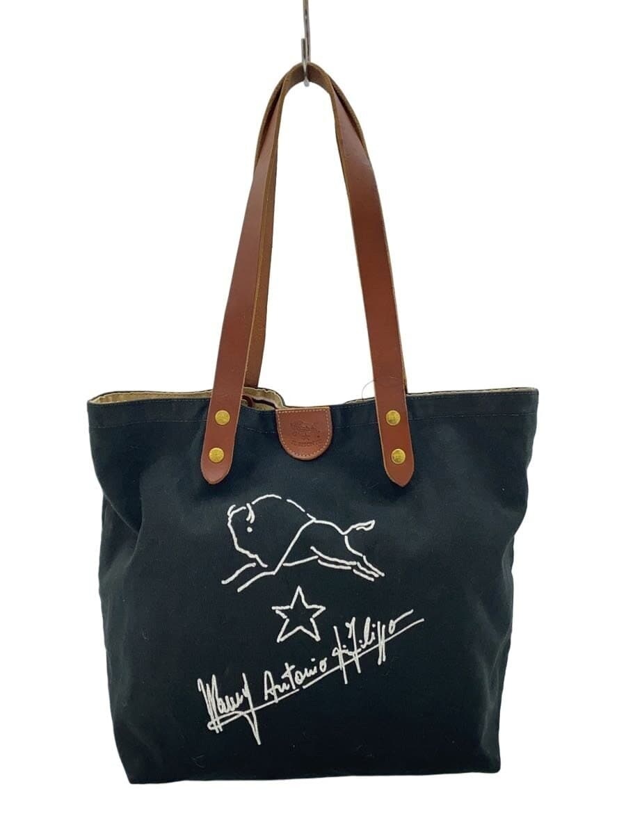 IL BISONTE Tote Bag Cotton BLK