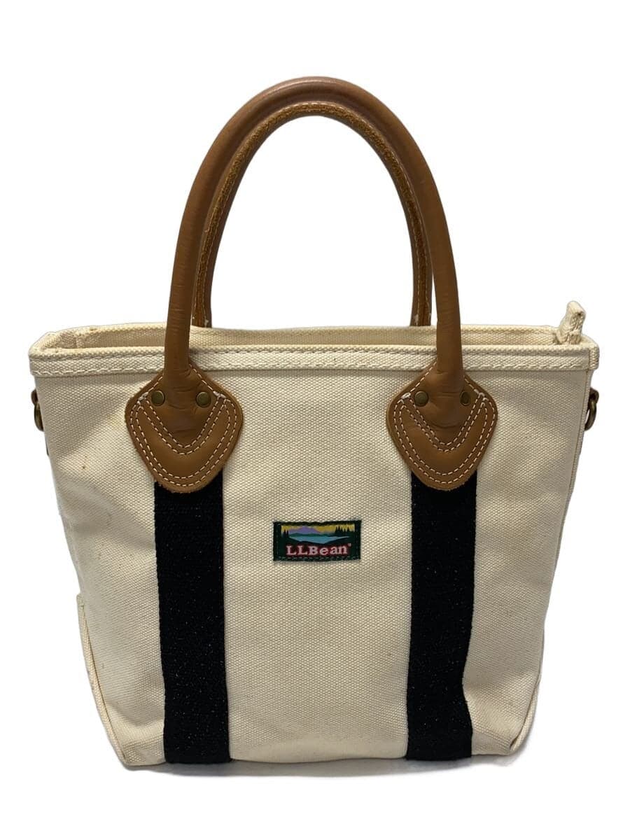 L.L.Bean Tote Bag Canvas WHT 307240