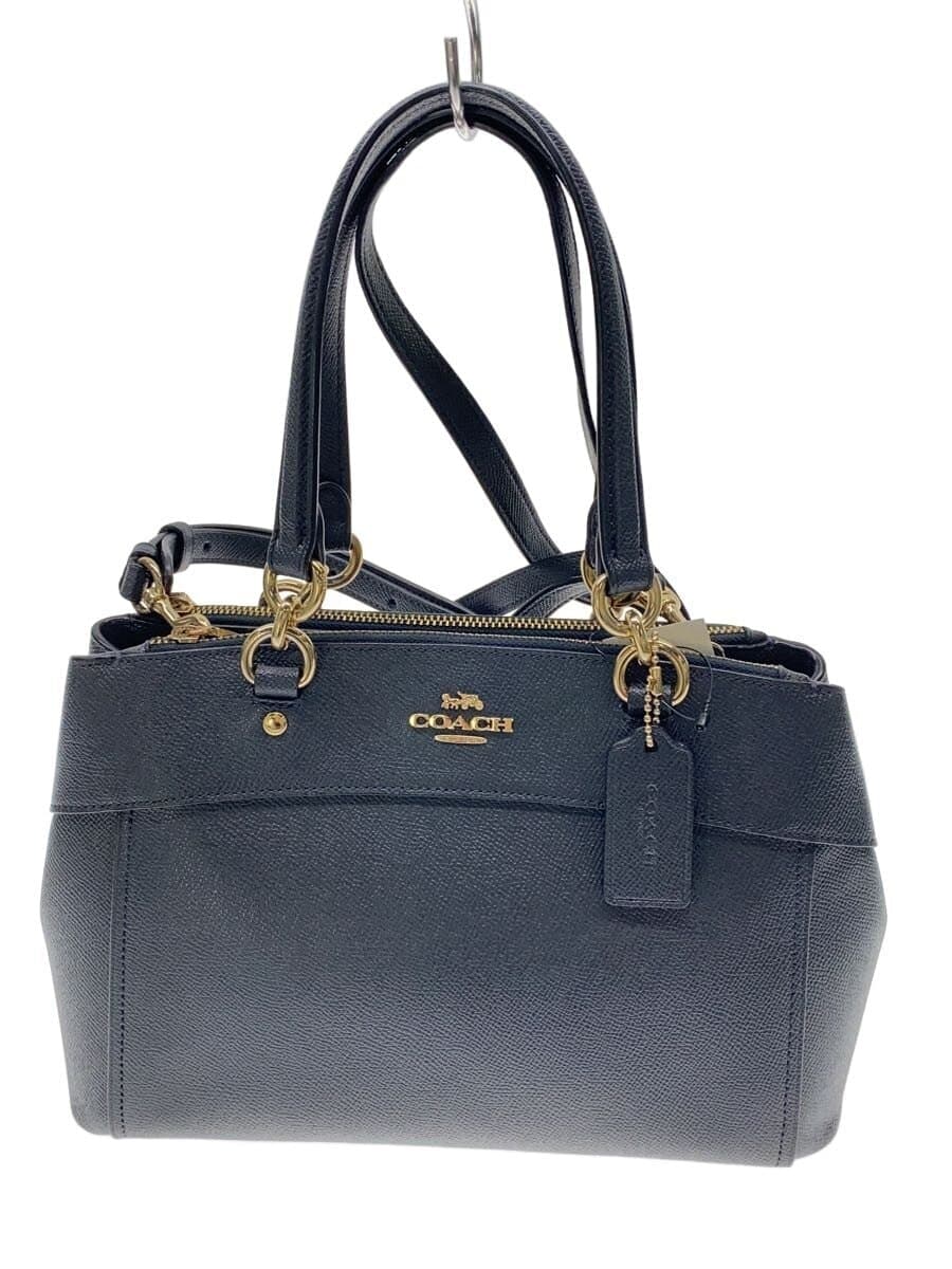 COACH Shoulder Bag Leather BLK F25395