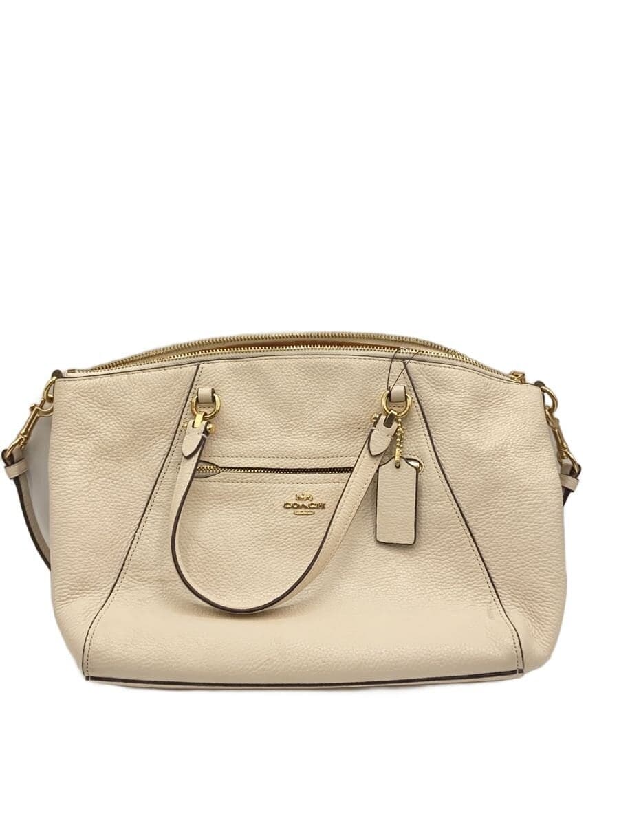 COACH Prairie Satchel Leather WHT Solid